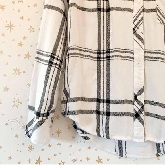Rails Hunter White Jet Flannel Long Sleeve Shirt - Picture 4 of 16